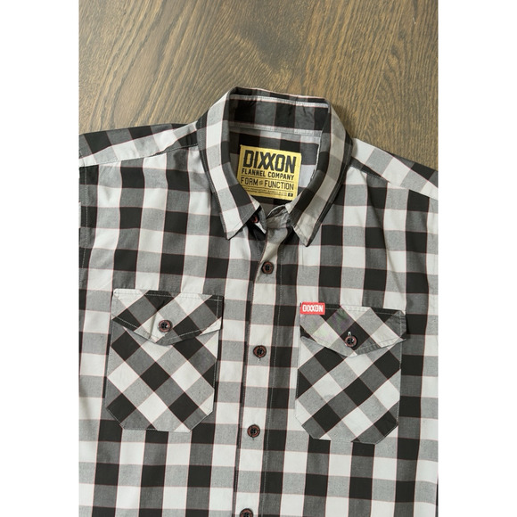 Dixxon Shirt Form and Function Bamboo Blend‎ Short Sleeve Plaid Gray S - Picture 3 of 3